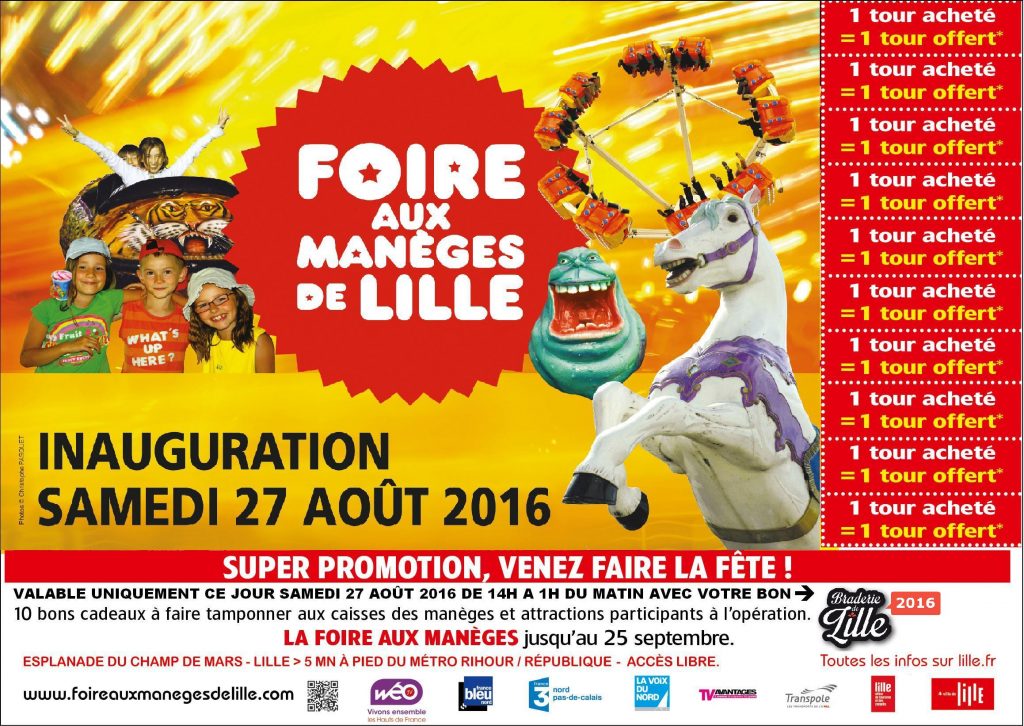 BON PROMO - BRADERIE LILLE 2016 - FOIRE AUX MANÈGES 2016