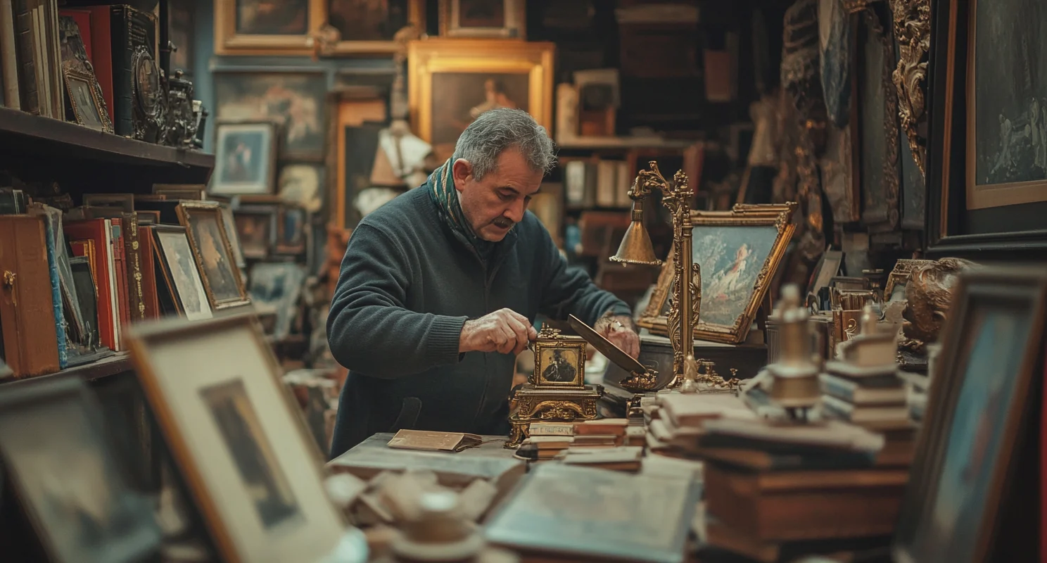 shopkeeper in a small antique store in Li 78f5b926 ae50 4bae 9b10 b098ab603e6c